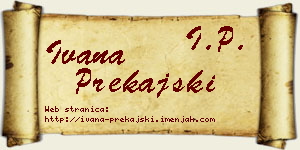 Ivana Prekajski vizit kartica